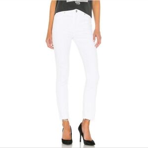 Hudson Barbara High Rise Skinny Ankle Raw Hem Jeans 32 Casual Breathable